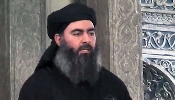 Abu Bakr al-Baghdadi, lder espiritual y militar del Estado Islmico en una de sus pocas apariciones pblicas.