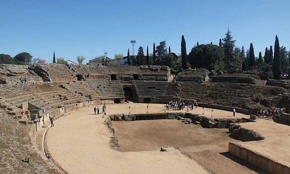Vista del Anfiteatro Romano de Mrida. Wikipedia