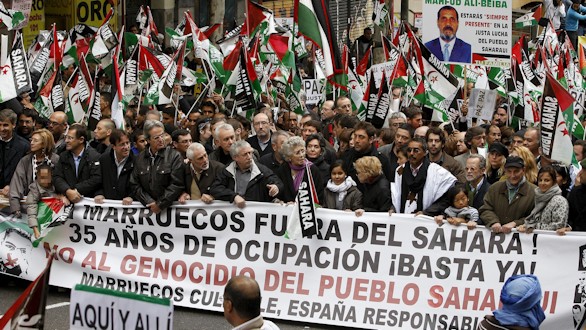 Foto de archivo de una manifestacin contra la ocupacin marroqu del Sahara. Efe
