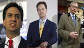 Miliband, Clegg y Farage dimiten tras los resultados electorales