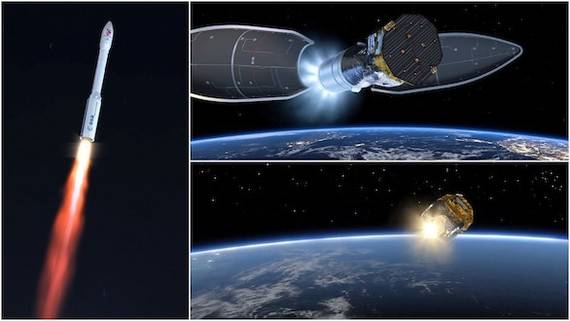 Secuencia del lanzamiento de LISA Pathfinder. Foto: ESA