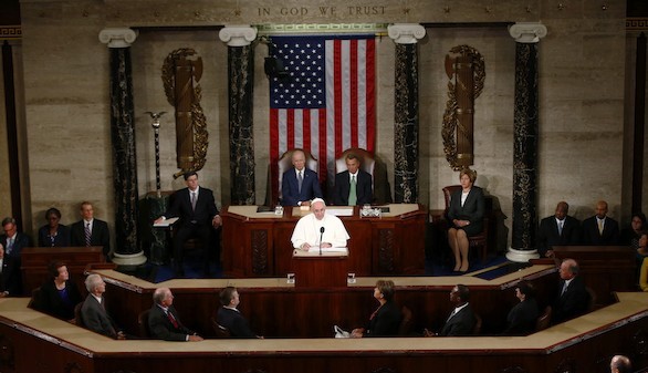 El Papa pide en el Congreso de EEUU la 