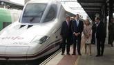 Elogios de Rajoy a Aznar en la inauguracin del AVE a Palencia y Len