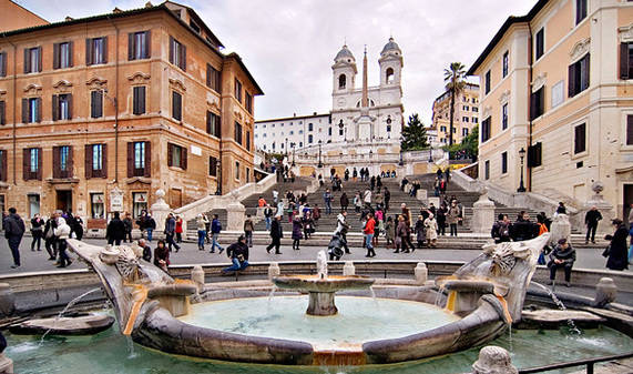 Escalinata de la Plaza de Espaa de Roma. Foto: Wikimedia Commons / 2pi.pl