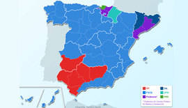 Podemos triunfa en Catalua y PSOE se derrumba en Madrid