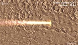 El mdulo Schiaparelli entra en la atmsfera de Marte