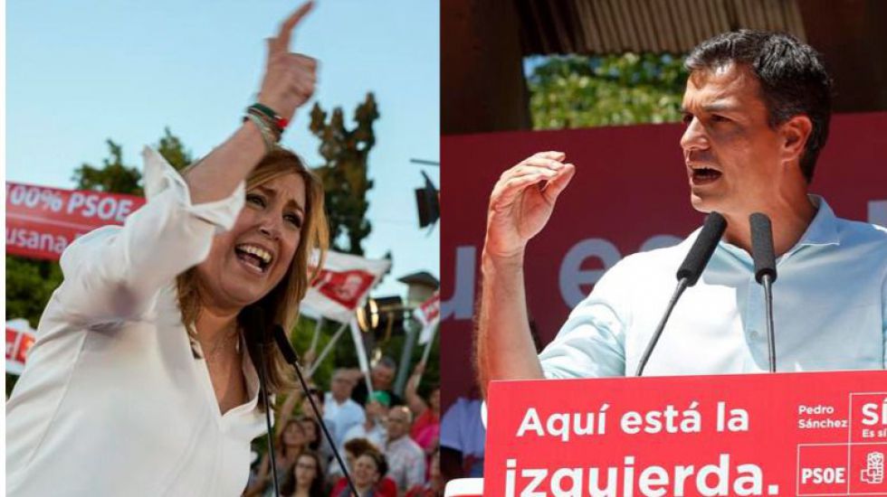 La presidenta de Andalucía dice en su último mitin de campaña: 'Levantemos al PSOE para levantar el país'.