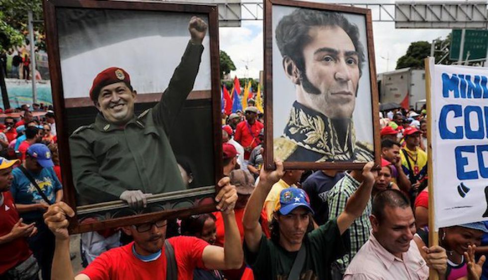 La oposicin marcha por Caracas para protestar.