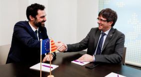 Puigdemont y Torrent se reúnen pese a los obstáculos del Gobierno.