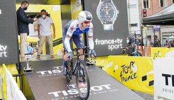 Tour de Francia. Lampaert gana la crono de Copenhague y estrena el maillot amarillo