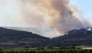El incendio del monte Yerga en La Rioja ha calcinado ya 70 hectáreas