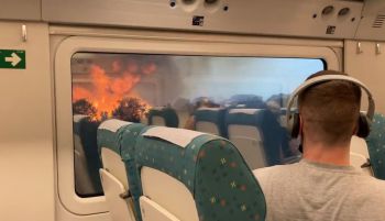 Pánico entre los pasajeros del Ave Madrid-Ferrol a su paso por el incendio de Zamora