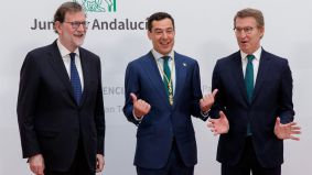Rajoy, Feijóo y Ayuso arropan a Moreno en su toma de posesión como presidente andaluz