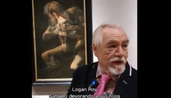Brian Cox visita el Prado y compara a su personaje Logan Roy con el Saturno de Goya