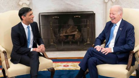 Biden y Sunak se reúnen con el foco en Ucrania y la inteligencia artificial