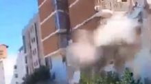 Se derrumba un edificio de cinco plantas en el centro de Teruel que había sido desalojado