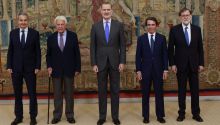 El Rey y los cuatro expresidentes, juntos en el Patronato de Elcano