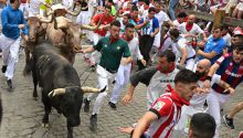 Sanfermines 2023: encierro rápido y limpio de los toros de Núñez del Cuvillo