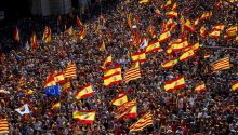 Éxito de la manifestación por la igualdad y contra la amnistía de Sánchez en Barcelona