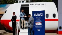 Sánchez coge el Falcon para un traslado de 70 kilómetros a un acto del PSOE