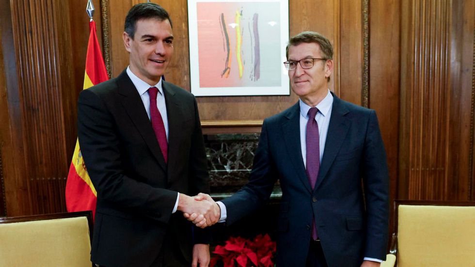 Sánchez y Feijóo acuerdan que Europa medie en la renovación del CGPJ
