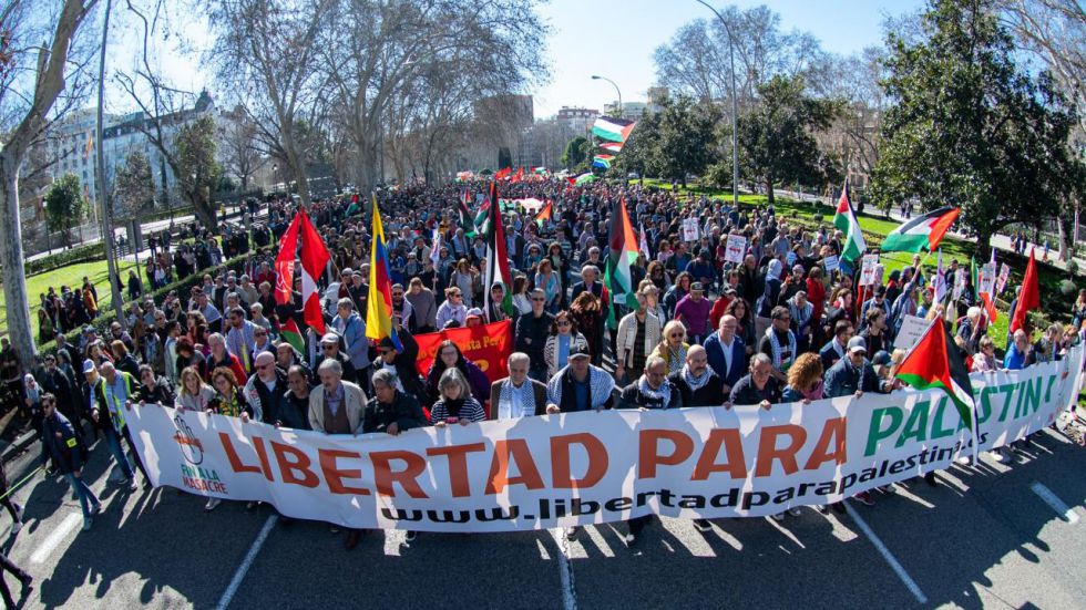 Puente, Yolanda Díaz y otros cuatro ministros de Sánchez protestan contra Israel