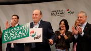 Discurso triunfal del PNV pese a empatar con Bildu en escaños y perder seis