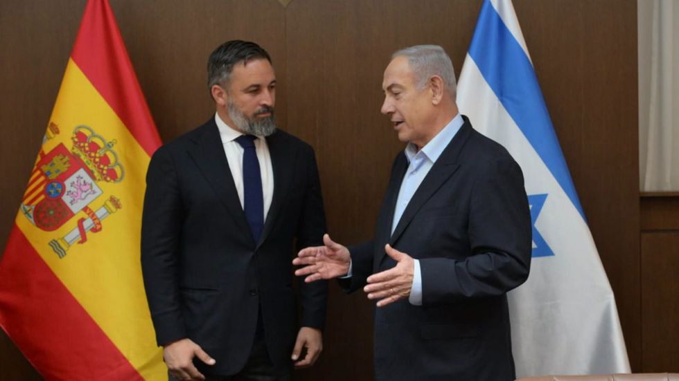 Abascal se reúne con Netanyahu en Jerusalén: 'Pedro Sánchez no es España'