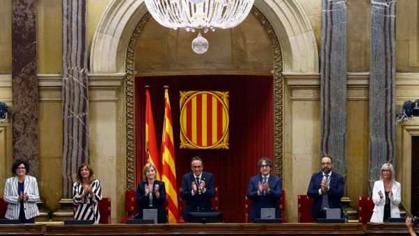 El indultado Josep Rull presidirá la mesa del Parlament escogido con los votos de Puigdemont y Puig anulados por el Tribunal Constitucional.