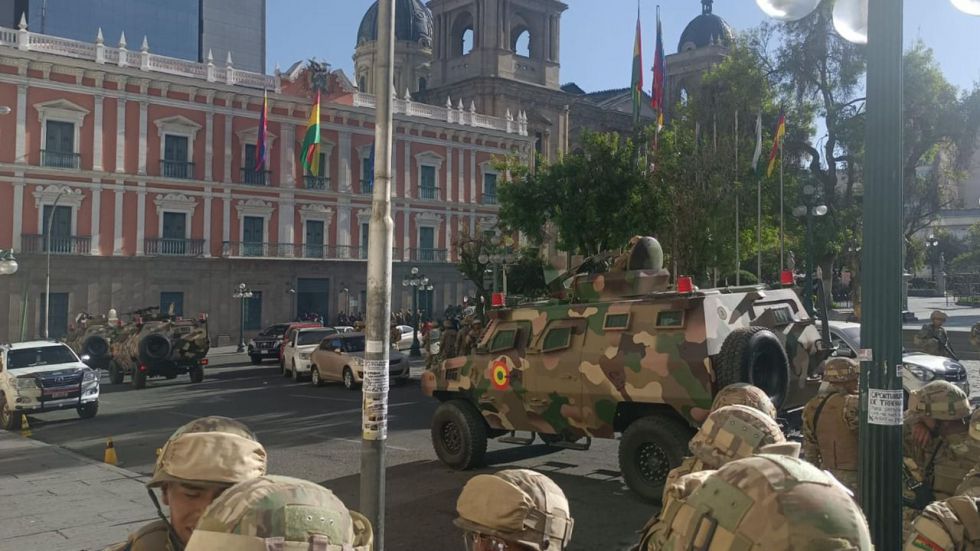 Intento de golpe de Estado en Bolivia: los militares toman la sede del Ejecutivo