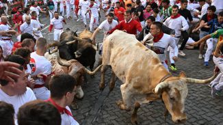 Así ha sido el primer encierro de los Sanfermines 2024, con escenas inéditas en la plaza