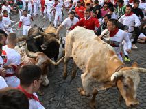 Así ha sido el primer encierro de los Sanfermines 2024, con escenas inéditas en la plaza