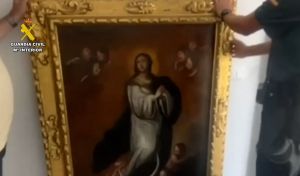 Recuperado un cuadro de la Inmaculada Concepción de la escuela sevillana del siglo XVIII