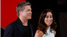 Brad Pitt y su novia, en la alfombra roja de Venecia