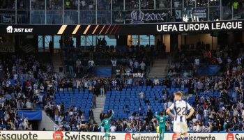 Europa League. Bochorno en el campo de la Real Sociedad: tres detenidos por incidentes