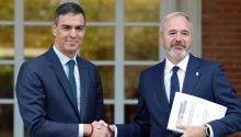 Azcón pide la dimisión de Marlaska tras reunirse con Sánchez