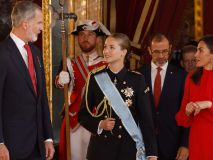 Recepción de los Reyes en el Palacio Real con motivo de la Fiesta Nacional