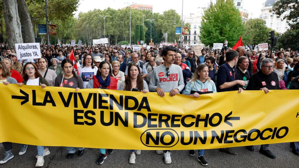 Manifestación en Madrid para exigir la rebaja en el precio del alquiler