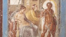 Hallado un conjunto de frescos en buen estado en una modesta casa de Pompeya