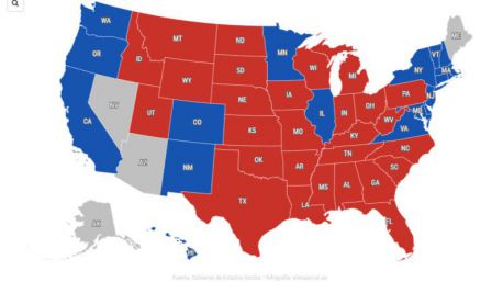 Mapa de las elecciones en EEUU: resultados por estados