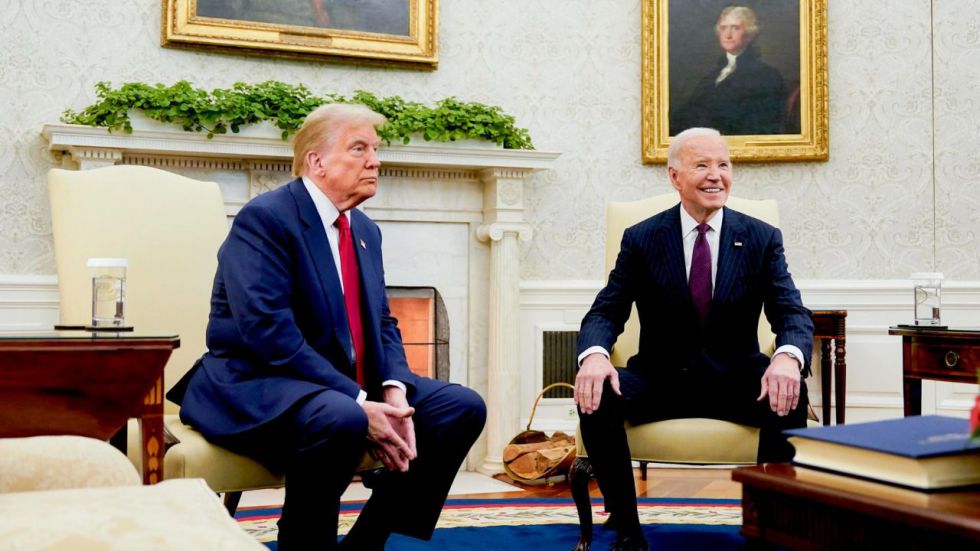 Trump dice que la política 'es dura' y agradece a Biden la transición ordenada