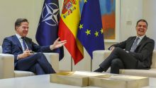 Sánchez reafirma ante Rutte su compromiso de llegar al 2% de inversión en defensa en 2029