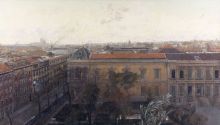 Una vista de Madrid de Antonio López llega prestada al Museo Arqueológico Nacional