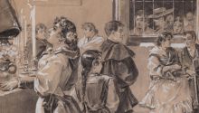 Un dibujo inédito de Julio Romero de Torres será subastado en Madrid