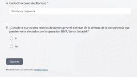 La consulta del Gobierno sobre la opa del BBVA acepta datos falsos y no tiene límite de partipación