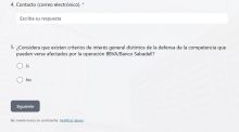 La consulta del Gobierno sobre la opa del BBVA acepta datos falsos y no tiene límite de partipación