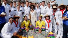 La Princesa Leonor llega a la ciudad colombiana de Santa Marta a bordo de Elcano