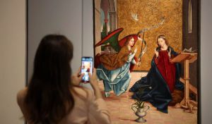 El Bellas Artes de Bilbao muestra la restauración de La Anunciación, de Berruguete