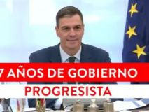 Sánchez presume de siete años de Gobierno en plena ola de escándalos