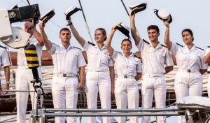 El Juan Sebastián Elcano llega a Nueva York con la Princesa Leonor